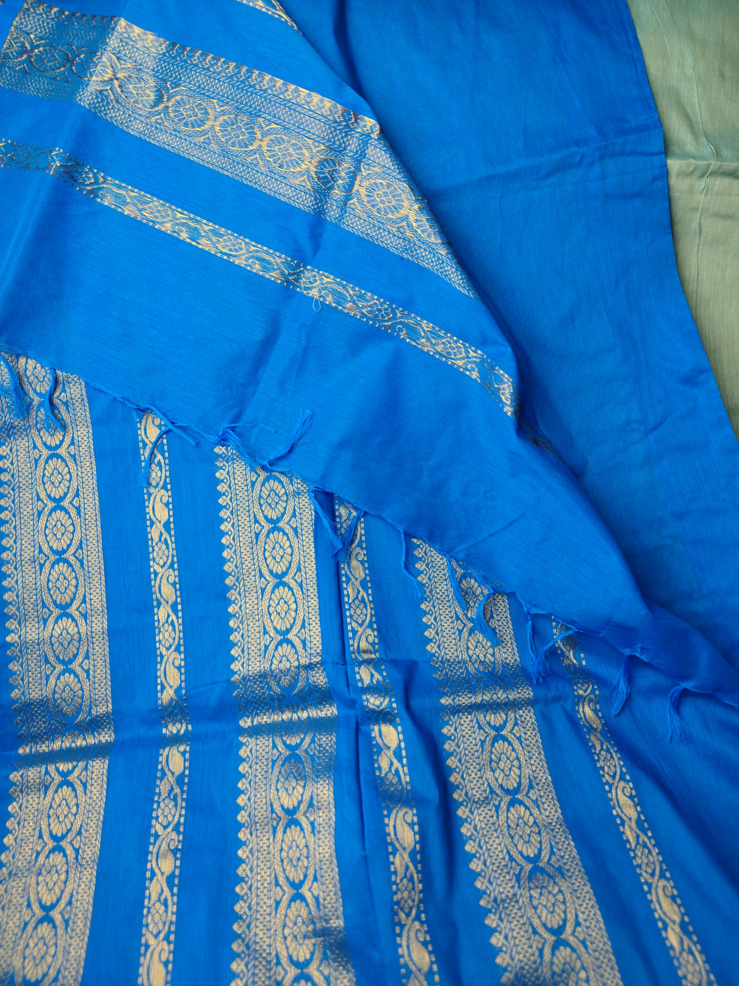 Blue Kalyani Cotton Saree