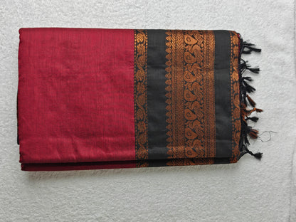 Maroon Kalyani Cotton Saree