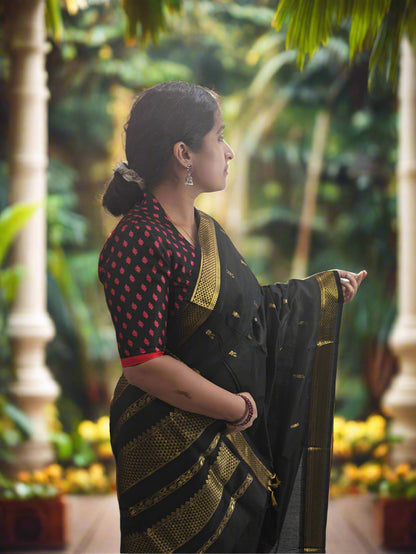 Black Kalyani Cotton Saree