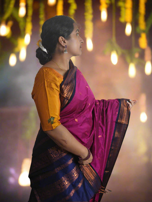 Purple Kalyani Cotton Sarees